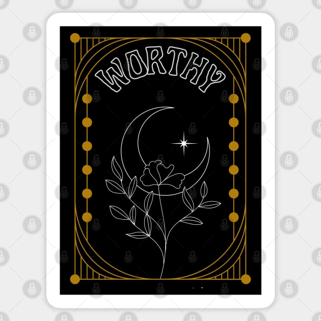 You are Worthy Sticker by Rebekah Thompson